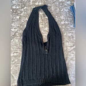 Black halter top